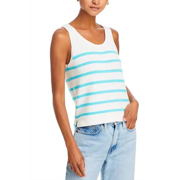 NEW KULE gio top in white/aqua - Picture 1 of 2